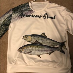 American shad long sleeve mens fish shirt